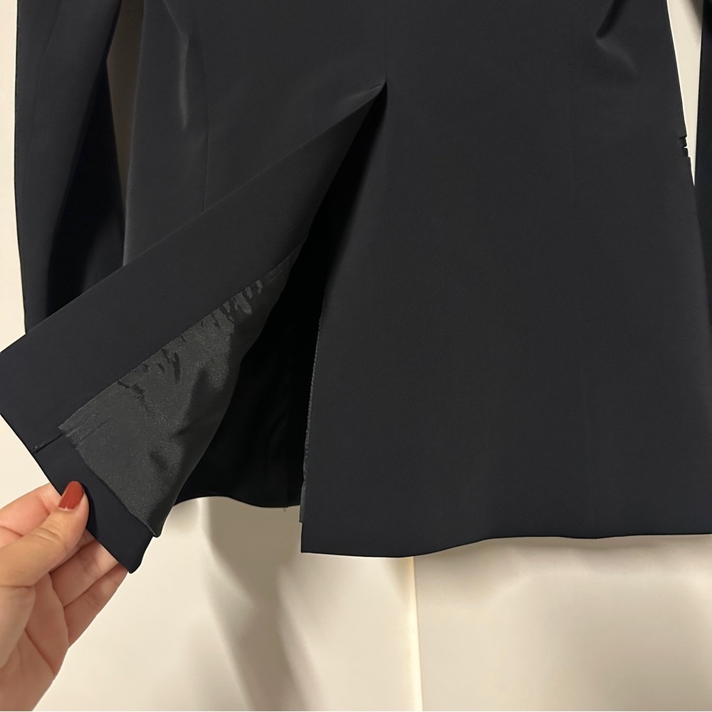 Theory Black Two Button Polyester Blend Blazer Si… - image 8